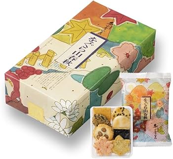 Amazon.co.jp: 小倉山荘 をぐら山春秋 化粧箱 ×1缶(8ヶ入り9袋